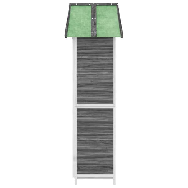 The Living Store Trädgårdsbod grå 89x52,5x175 cm massiv furu - Förråd & Redskapsbodar