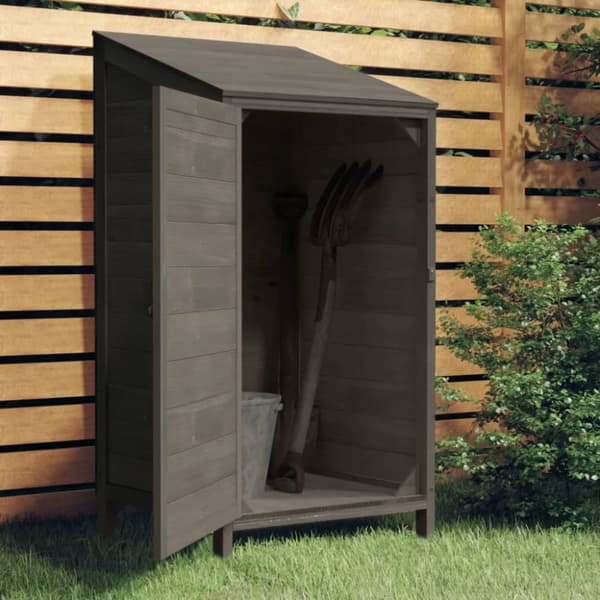 The Living Store Trädgårdsbod antracit 55x52x112 cm massivt granträ -  Förråd & Redskapsbodar
