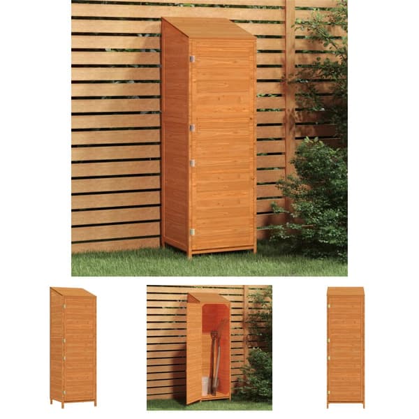 The Living Store haveskur 55x52x174,5 cm massivt grantræ brun - Skure & Redskabsskure