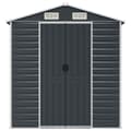 Miniatyrbillede 5 af 11: The Living Store haveskur 191x810x198 cm galvaniseret stål antracitgrå -  Skure & Redskabsskure