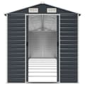 Miniatyrbillede 6 af 11: The Living Store haveskur 191x810x198 cm galvaniseret stål antracitgrå -  Skure & Redskabsskure