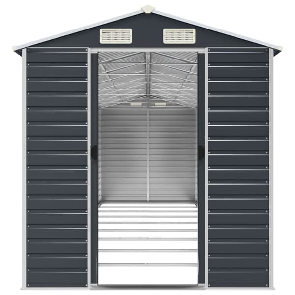 The Living Store haveskur 191x810x198 cm galvaniseret stål antracitgrå -  Skure & Redskabsskure