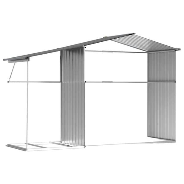 The Living Store Puutarhavaja harmaa 277x192,5x179 cm galvanoitu teräs -  Pihavajat
