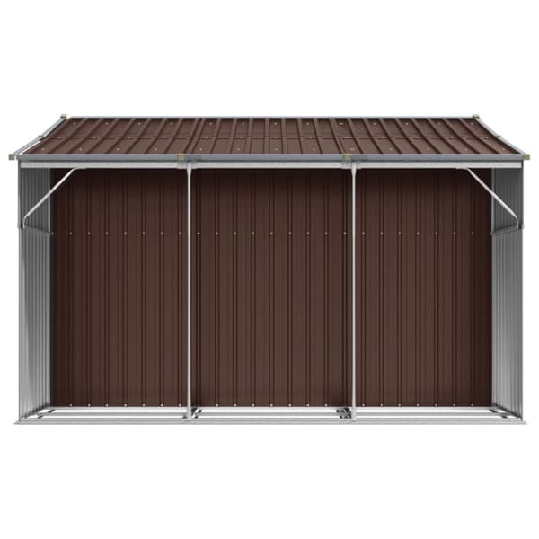 The Living Store haveskur 277x279x179 cm galvaniseret stål brun -  Skure & Redskabsskure