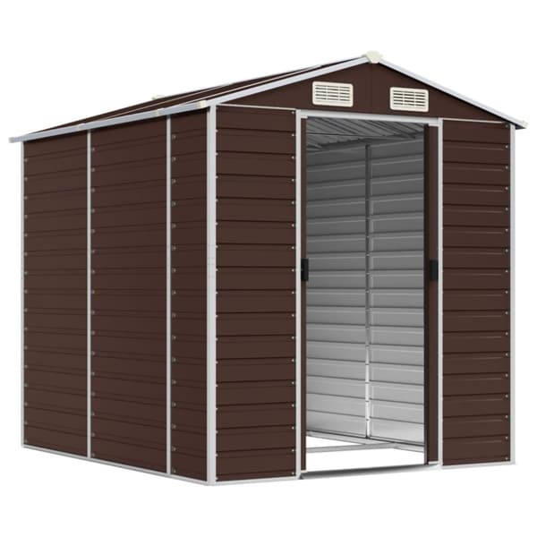 The Living Store haveskur 191x215x198 cm galvaniseret stål brun -  Skure & Redskabsskure