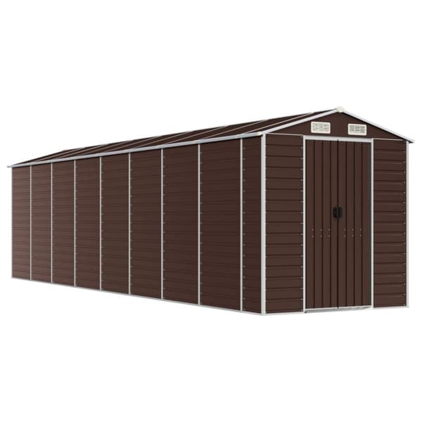 The Living Store haveskur 191x725x198 cm galvaniseret stål brun -  Skure & Redskabsskure