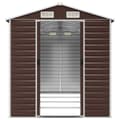 Miniatyrbillede 6 af 11: The Living Store haveskur 191x385x198 cm galvaniseret stål brun -  Skure & Redskabsskure