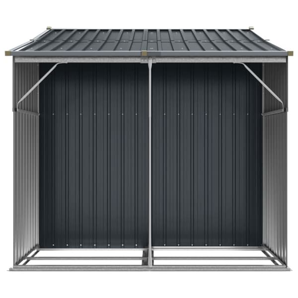 The Living Store haveskur 277x192,5x179 cm galvaniseret stål antracitgrå -  Skure & Redskabsskure