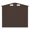 Miniatyrbillede 5 af 8: The Living Store haveskur 205x129x183 cm galvaniseret stål brun -  Skure & Redskabsskure