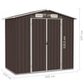 Miniatyrbillede 8 af 8: The Living Store haveskur 205x129x183 cm galvaniseret stål brun -  Skure & Redskabsskure