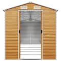 Miniatyrbillede 6 af 11: The Living Store haveskur 191x640x198 cm galvaniseret stål lysebrun -  Skure & Redskabsskure