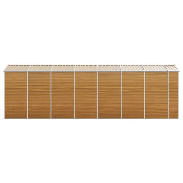 The Living Store haveskur 191x640x198 cm galvaniseret stål lysebrun -  Skure & Redskabsskure