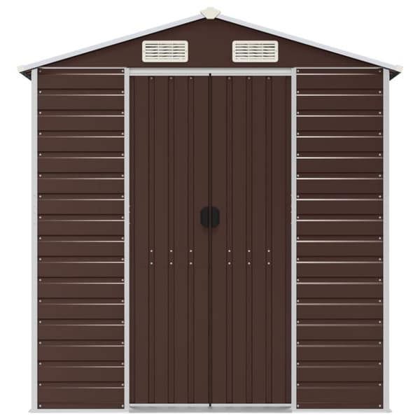 The Living Store haveskur 191x555x198 cm galvaniseret stål brun -  Skure & Redskabsskure