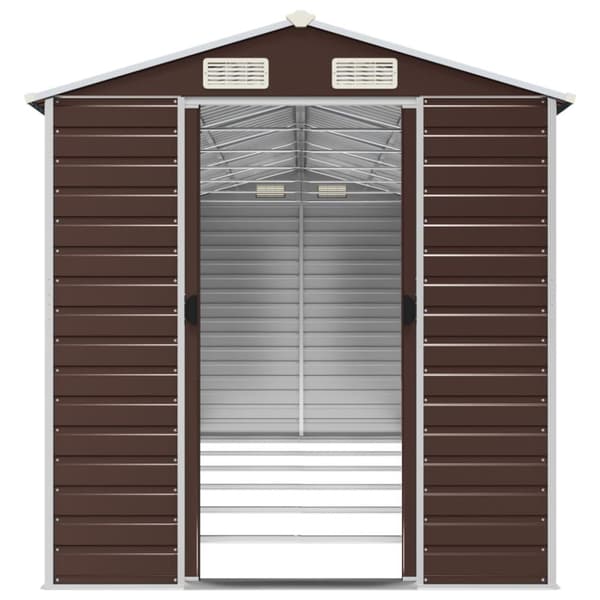 The Living Store haveskur 191x555x198 cm galvaniseret stål brun -  Skure & Redskabsskure