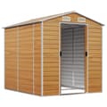 Miniatyrbillede 4 af 11: The Living Store haveskur 191x215x198 cm galvaniseret stål lysebrun -  Skure & Redskabsskure