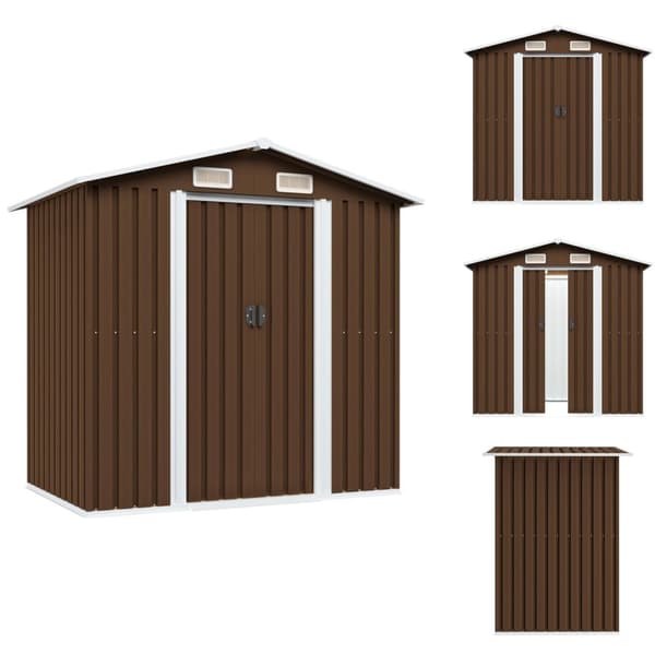 Skure & Redskabsskure - Living opbevaringsskur til haven 204x132x186 cm stål brun