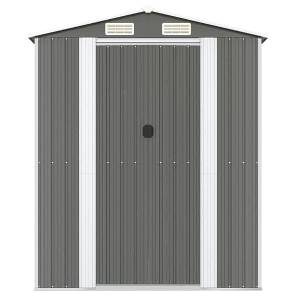 Förråd & Redskapsbodar - Living Trädgårdsskjul ljusgrå 192x606x223 cm galvaniserat stål