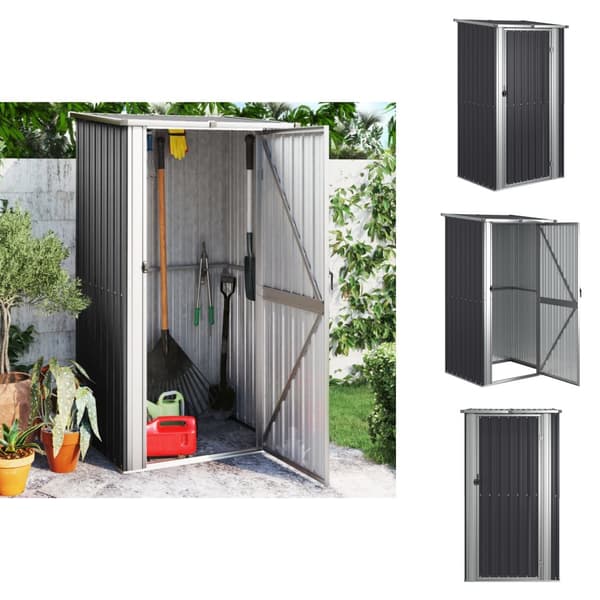 Skure & Redskabsskure - Living haveskur 118,5x97x209,5 cm galvaniseret stål antracitgrå