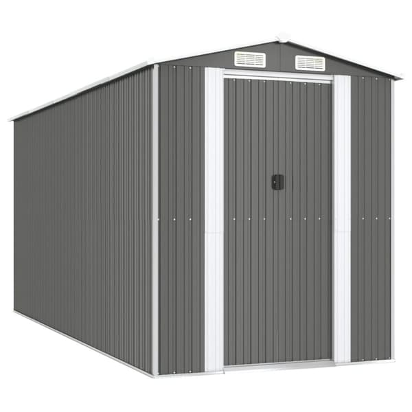 Skure & Redskabsskure - Living haveskur 192x440x223 cm galvaniseret stål lysegrå