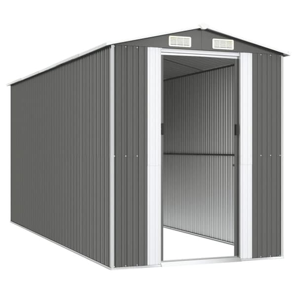 Skure & Redskabsskure - Living haveskur 192x440x223 cm galvaniseret stål lysegrå