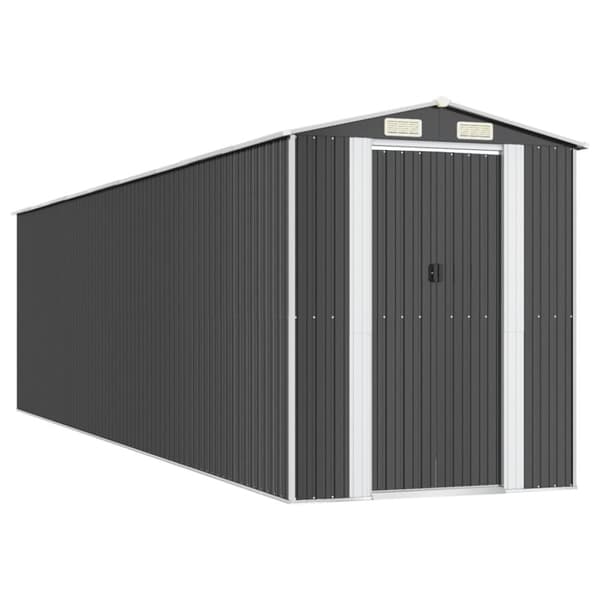 Skure & Redskabsskure - Living haveskur 192x772x223 cm galvaniseret stål antracitgrå