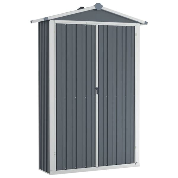 Skure & Redskabsskure - Living haveskur 116x45x175 cm galvaniseret stål grå