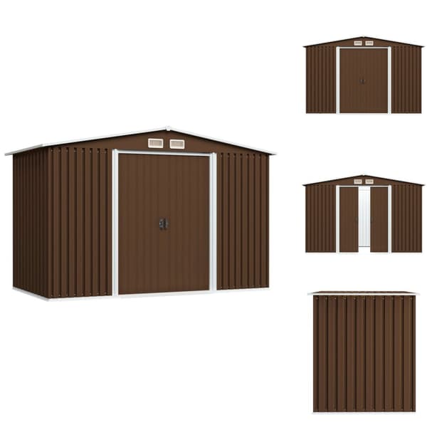 Skure & Redskabsskure - Living opbevaringsskur til haven 257x205x178 cm stål brun