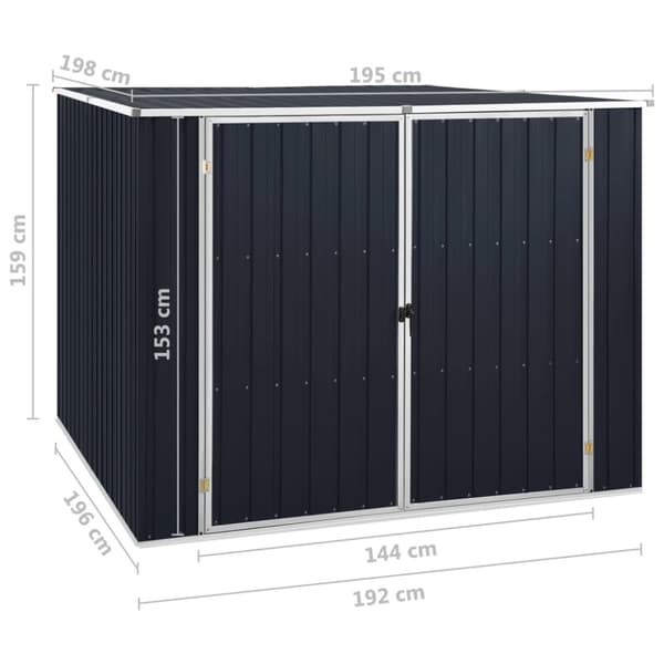 Skure & Redskabsskure - Living haveskur 195x198x159 cm galvaniseret stål antracitgrå