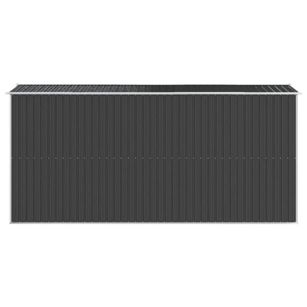 Skure & Redskabsskure - Living haveskur 192x440x223 cm galvaniseret stål antracitgrå