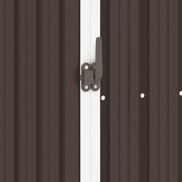 Skure & Redskabsskure - Living brændeskur 245x98x159 cm galvaniseret stål brun