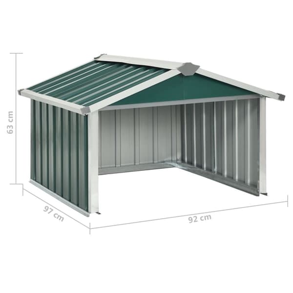 Skure & Redskabsskure - Living garage til robotplæneklipper 92x97x63 cm galvaniseret stål grøn
