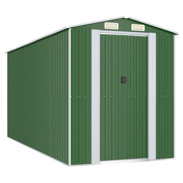 Skure & Redskabsskure - Living haveskur 192x440x223 cm galvaniseret stål grøn