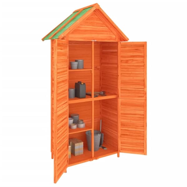 Skure & Redskabsskure - Living redskabsskur til haven 89x52,5x175 cm massivt fyrretræ brun