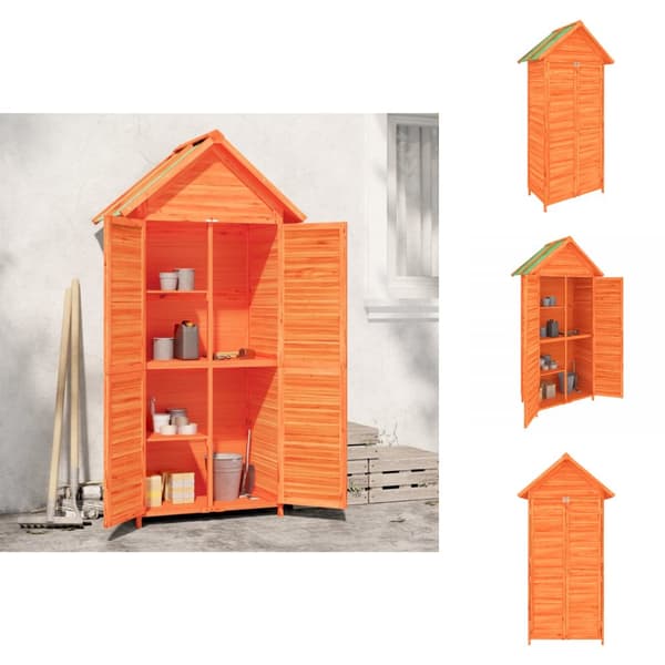 Skure & Redskabsskure - Living redskabsskur til haven 89x52,5x175 cm massivt fyrretræ brun