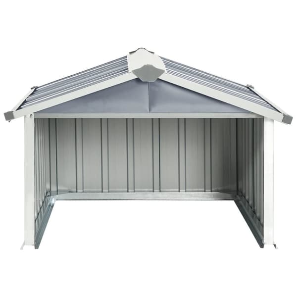 Skjul för robotgräsklippare 92x97x63 cm galvaniserat stål grå - Skjul - Bod - Home & Living