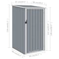 Miniatyrbillede 8 af 8: Haveskur 87x98x159 cm galvaniseret stål grå - Haveskur - Haveskure - Home & Living