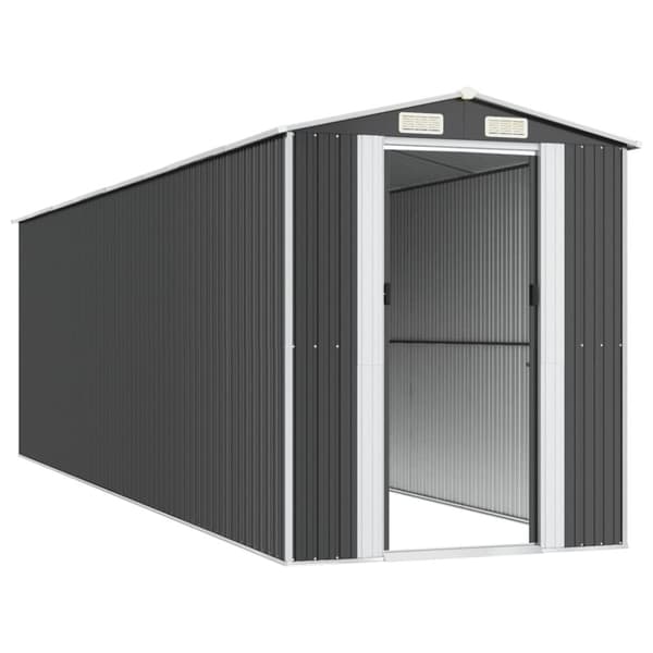 Trädgårdsskjul antracit 192x689x223 cm galvaniserat stål - Trädgårdsbod - Trädgårdsboder - Home & Living