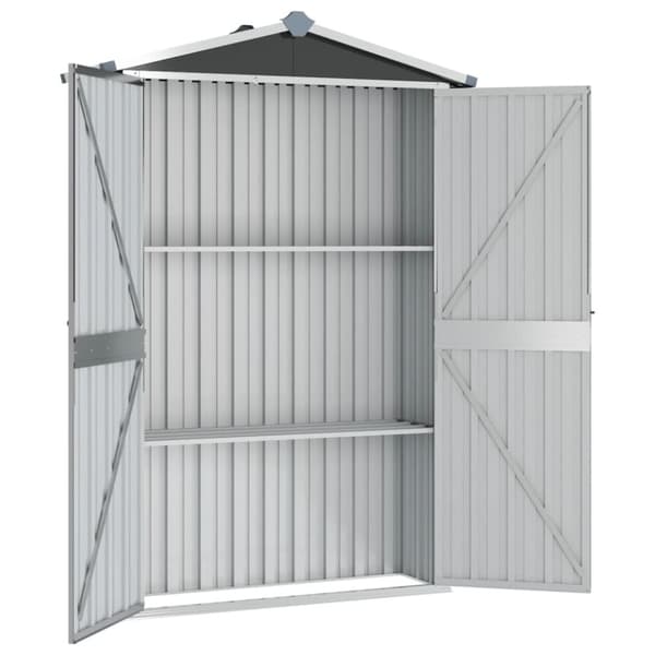 Haveskur 116x45x175 cm galvaniseret stål antracitgrå - Haveskur - Haveskure - Home & Living