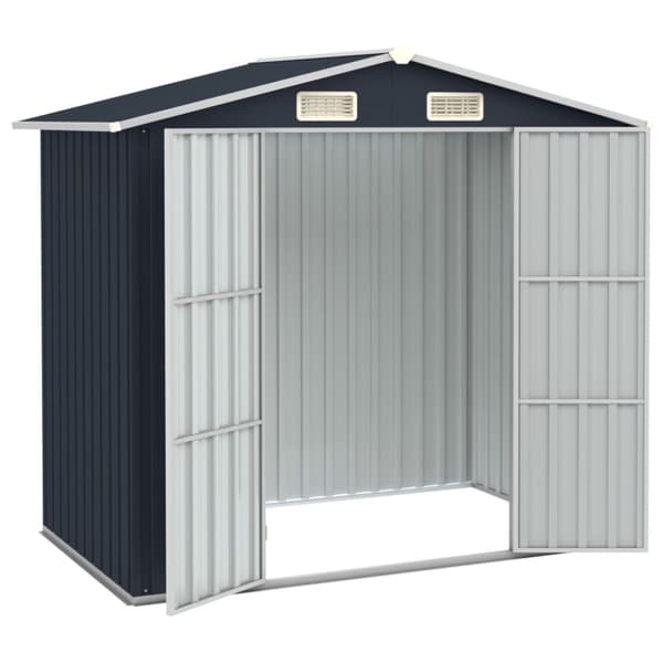 Trädgårdsskjul antracit 205x129x183 cm galvaniserat stål - Trädgårdsbord - Trädgårdsskjul - Home & Living