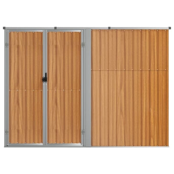 Redskabsskur til haven 225x89x161 cm galvaniseret stål brun - Værktøjsskur - Værktøjsskure - Home & Living