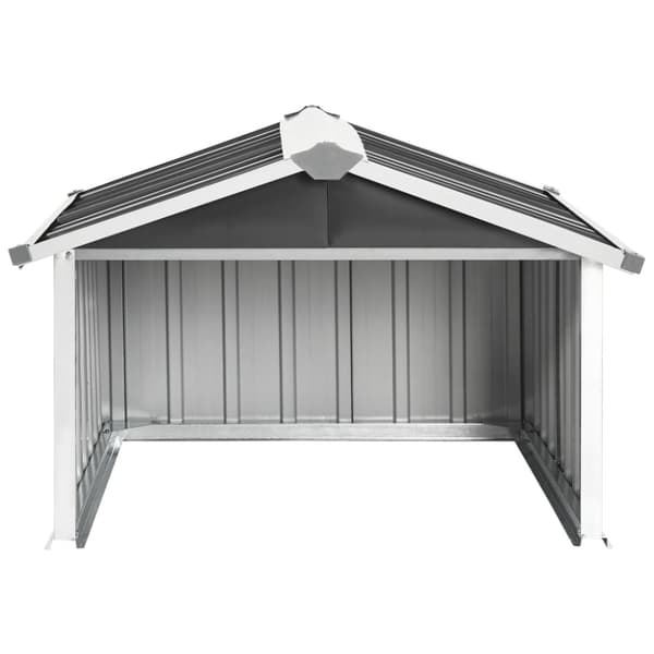Skur til robotplæneklipper 92x97x63 cm galvaniseret stål grå - Haveskur - Haveskure - Home & Living