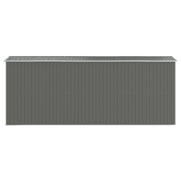 Haveskur 192x523x223 cm galvaniseret stål lysegrå - Haveskur - Haveskure - Home & Living
