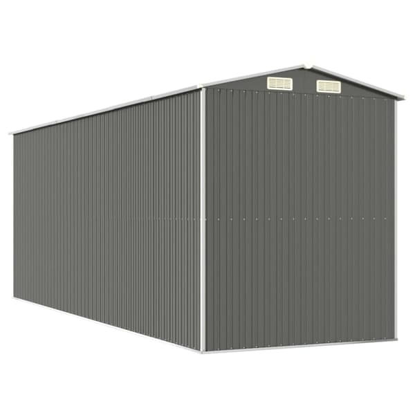 Haveskur 192x523x223 cm galvaniseret stål lysegrå - Haveskur - Haveskure - Home & Living