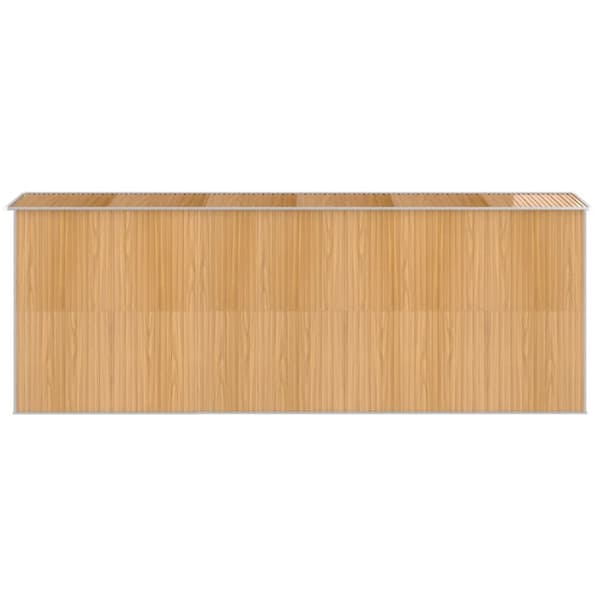 Haveskur 192x523x223 cm galvaniseret stål lysebrun - Haveskur - Haveskure - Home & Living