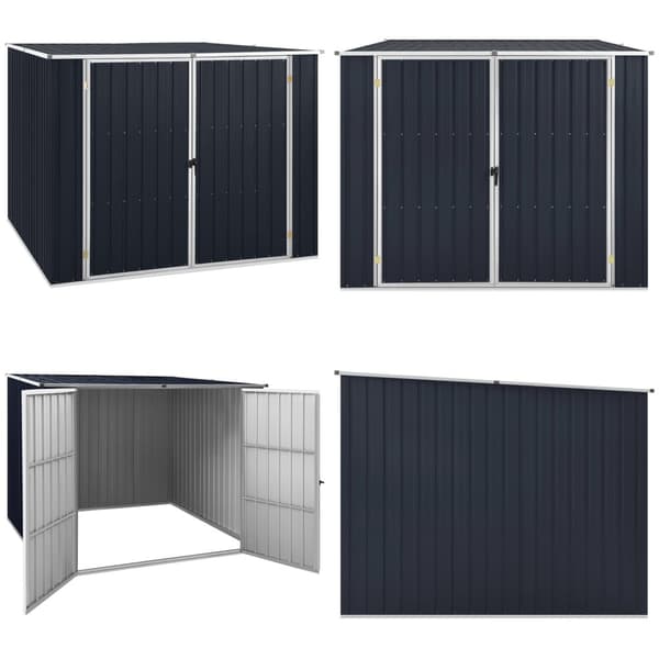 Haveskur 195x198x159 cm galvaniseret stål antracitgrå - Haveskur - Haveskure - Home & Living