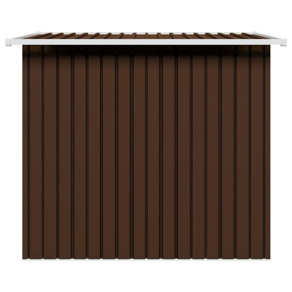 Opbevaringsskur til haven 194x121x181 cm stål brun - Haveskur - Haveskure - Home & Living