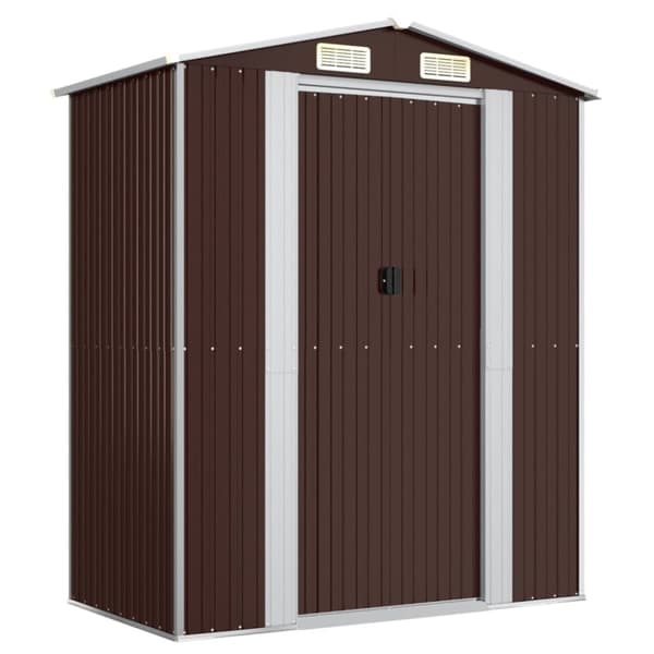 Haveskur 192x108x223 cm galvaniseret stål mørkebrun - Haveskur - Haveskure - Home & Living