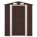 Miniatyrbillede 4 af 9: Haveskur 192x108x223 cm galvaniseret stål mørkebrun - Haveskur - Haveskure - Home & Living