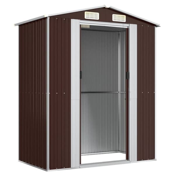 Haveskur 192x108x223 cm galvaniseret stål mørkebrun - Haveskur - Haveskure - Home & Living