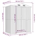 Miniatyrbillede 9 af 9: Haveskur 192x108x223 cm galvaniseret stål mørkebrun - Haveskur - Haveskure - Home & Living